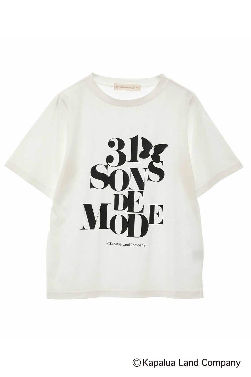 【トランテアン ソン ドゥ モード/31 Sons de mode】の【Kapaluaコラボ】ロゴTシャツ 人気、トレンドファッション・服の通販 founy(ファニー) 　ファッション　Fashion　レディースファッション　WOMEN　トップス・カットソー　Tops/Tshirt　シャツ/ブラウス　Shirts/Blouses　ロング / Tシャツ　T-Shirts　カットソー　Cut and Sewn　コラボ　Collaboration　ショート　Short　スリーブ　Sleeve　リゾート　Resort　 other-1|ID: prp329100004013542 ipo3291000000029920457