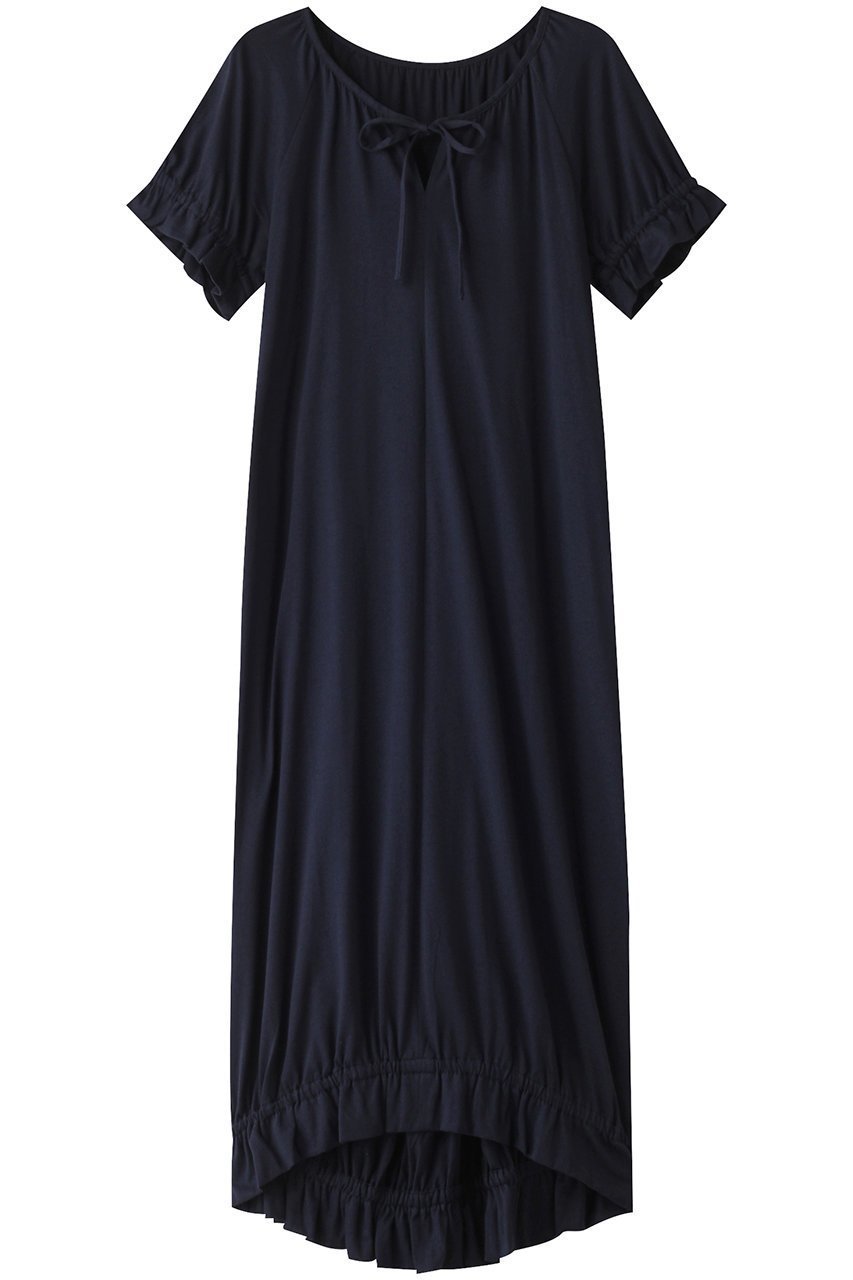 【フートーキョー/Foo Tokyo】のSuvin Cotton Long Onepiece インテリア・キッズ・メンズ・レディースファッション・服の通販 founy(ファニー) 　ファッション　Fashion　レディースファッション　Fashion for Women　シルク　Silk, 100% Silk　パジャマ　Pajamas, Sleepwear　フリル　Frill, Ruffle　ロング　Long, Long-Length　エレガント 上品　Elegant　再入荷　Restock / Back in Stock　ネイビー|ID: prp329100004013548 ipo3291000000032834510