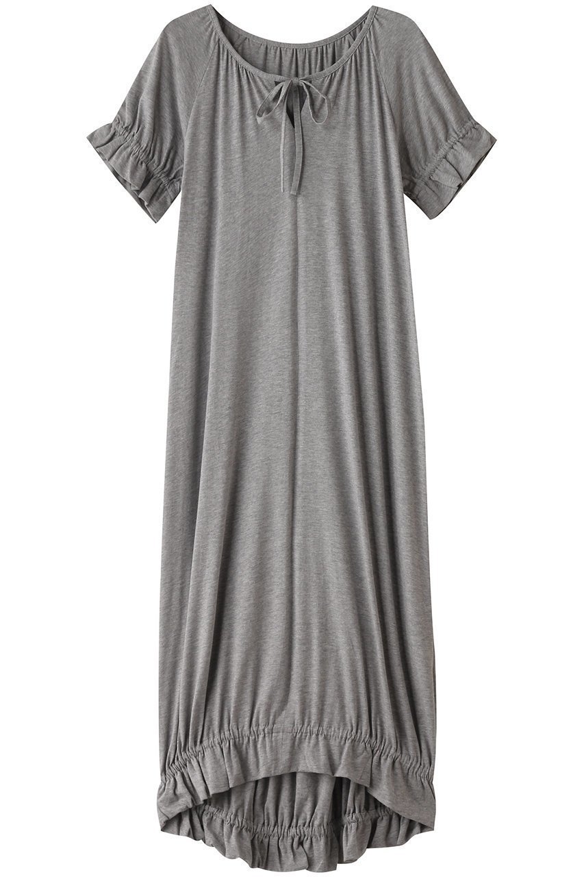 【フートーキョー/Foo Tokyo】のSuvin Cotton Long Onepiece インテリア・キッズ・メンズ・レディースファッション・服の通販 founy(ファニー) 　ファッション　Fashion　レディースファッション　Fashion for Women　シルク　Silk, 100% Silk　パジャマ　Pajamas, Sleepwear　フリル　Frill, Ruffle　ロング　Long, Long-Length　エレガント 上品　Elegant　再入荷　Restock / Back in Stock　グレー|ID: prp329100004013548 ipo3291000000032834511