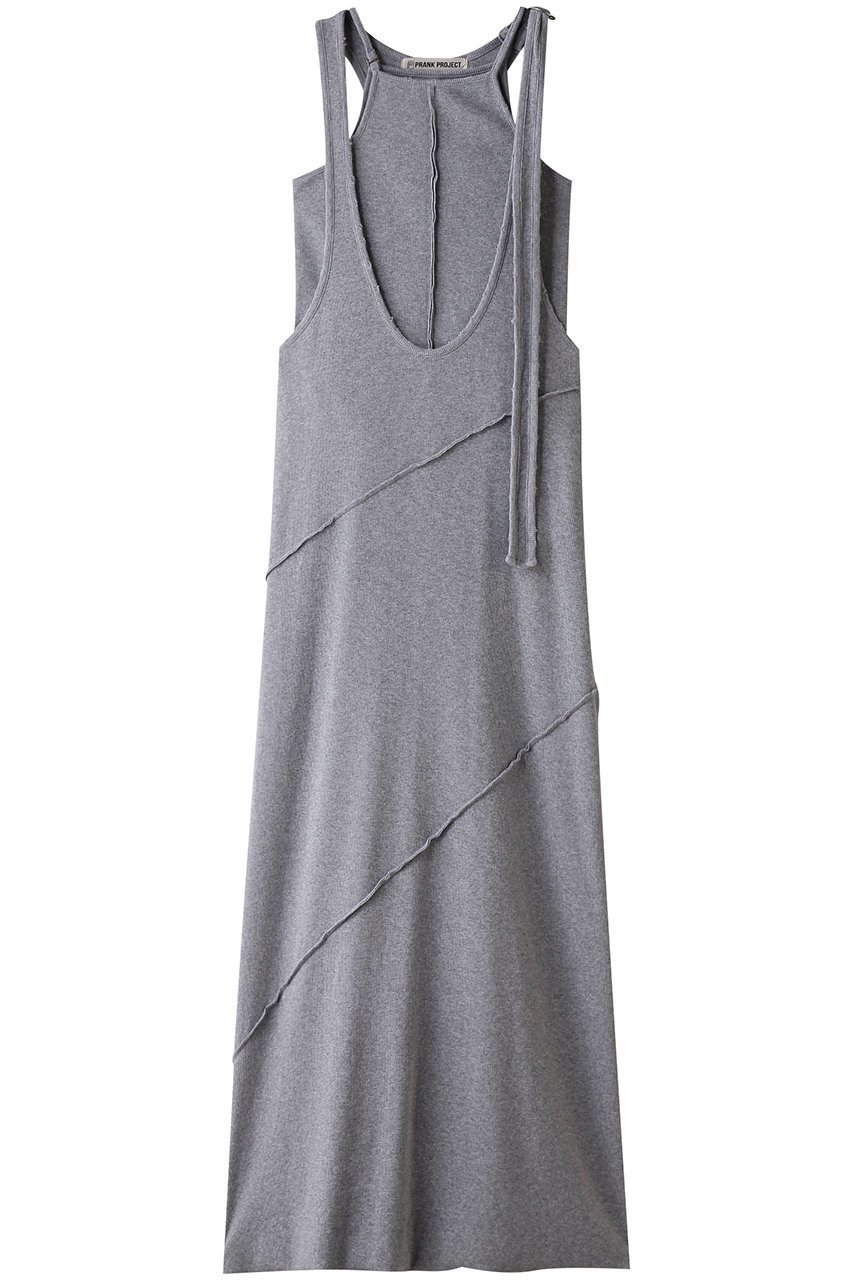 【プランク プロジェクト/PRANK PROJECT】のレイヤードマキシドレス/Layered Maxi Dress インテリア・キッズ・メンズ・レディースファッション・服の通販 founy(ファニー) 　ファッション　Fashion　レディースファッション　Fashion for Women　ワンピース　Dresses　フォーマル・パーティードレス・結婚式用ドレス　Elegant & Casual Dresses　チュニック　Tunic Tops & Dresses　マキシ丈ワンピース・ロングドレス　Maxi Dresses / Long One-Pieces　カットソー　Cut and Sewn Top　キャミソール　Camisole, Spaghetti Strap Top　ダメージ　Distressed, Destroyed　チュニック　Tunic, Long Top　テレコ　Ribbed, Rib Stitch　ロング　Long, Long-Length　ヴィンテージ　Vintage Style　吸水　Absorbent, Quick-Dry　夏　Summer　GRY(グレー)|ID: prp329100004013572 ipo3291000000032899001