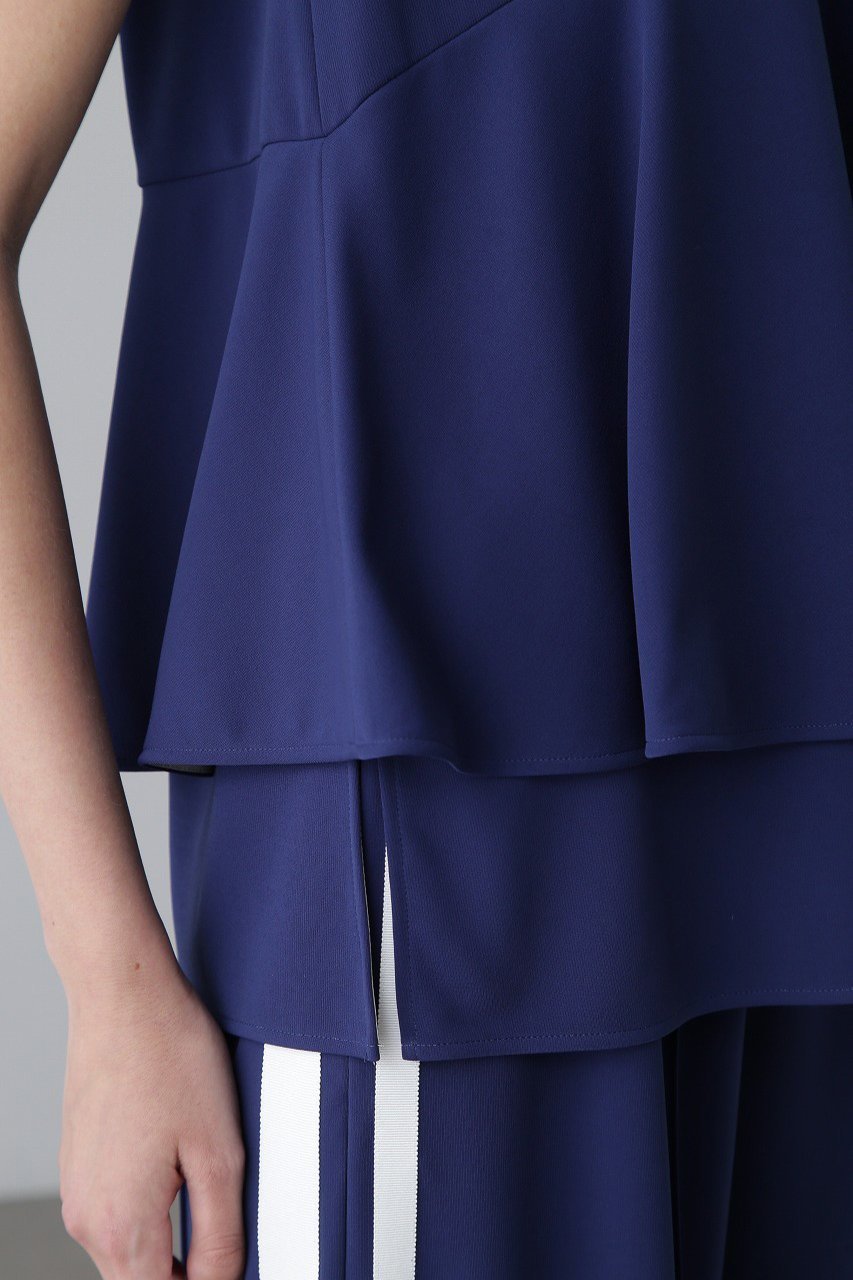 【アドーア/ADORE】のユーティリティポンチトップス 人気、トレンドファッション・服の通販 founy(ファニー) 　ファッション　Fashion　レディースファッション　Fashion for Women　トップス・カットソー　Cut & Sew Tops　キャミソール&ノースリーブ　Camisoles & Sleeveless Tops　シャツ・ブラウス・オフィスカジュアル　Elegant Blouses & Button-Ups　セットアップ　Set-Up, Coordinated Outfit　ノースリーブ　Sleeveless, No-Sleeve　パイピング　Piping, Trim Design　パウダー　Powder, Soft Tone　フレア　Flare, Flared　ペプラム　Peplum, Flared Hem　other-4|ID: prp329100004013577 ipo3291000000034336480