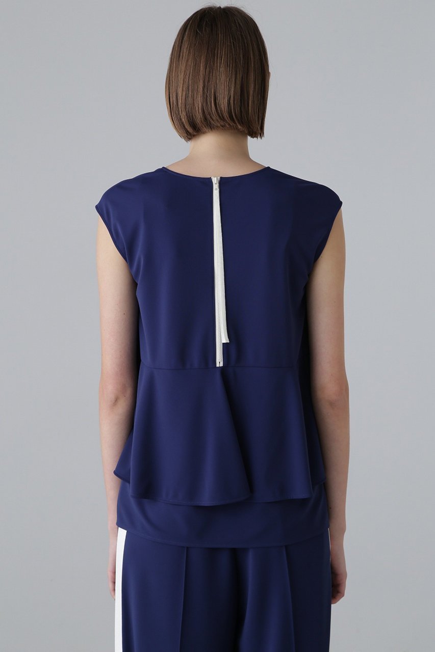 【アドーア/ADORE】のユーティリティポンチトップス 人気、トレンドファッション・服の通販 founy(ファニー) 　ファッション　Fashion　レディースファッション　Fashion for Women　トップス・カットソー　Cut & Sew Tops　キャミソール&ノースリーブ　Camisoles & Sleeveless Tops　シャツ・ブラウス・オフィスカジュアル　Elegant Blouses & Button-Ups　セットアップ　Set-Up, Coordinated Outfit　ノースリーブ　Sleeveless, No-Sleeve　パイピング　Piping, Trim Design　パウダー　Powder, Soft Tone　フレア　Flare, Flared　ペプラム　Peplum, Flared Hem　other-8|ID: prp329100004013577 ipo3291000000035844301