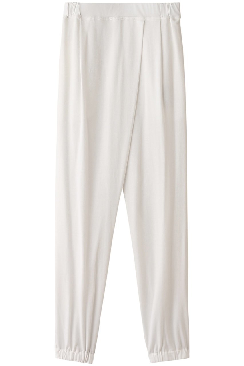 【プレインピープル/PLAIN PEOPLE】のハイツイストミニ裏毛ラップ風テーパードパンツ インテリア・キッズ・メンズ・レディースファッション・服の通販 founy(ファニー) 　ファッション　Fashion　レディースファッション　Fashion for Women　パンツ　Pants & Trousers　おすすめ　Recommended / Our Picks　シルケット　Silket, Silky Cotton　スクエア　Square, Square Shape　セットアップ　Set-Up, Coordinated Outfit　ドッキング　Docking, Mixed Material　フラット　Flat, Flat Shoes　ボトム　Bottoms, Lower Wear　ラップ　Wrap, Wrap Design　ループ　Loop, Loop Knit　再入荷　Restock / Back in Stock　夏　Summer　軽量　Lightweight, Ultra Light　ホワイト|ID: prp329100004013589 ipo3291000000035682280