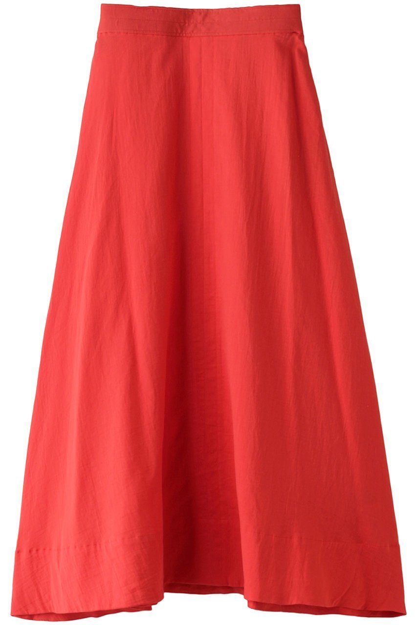 【プレインピープル/PLAIN PEOPLE】のダブルガーゼフレアスカート インテリア・キッズ・メンズ・レディースファッション・服の通販 founy(ファニー) 　ファッション　Fashion　レディースファッション　Fashion for Women　スカート　Skirts　Aライン・フレアスカート　A-Line & Flared Skirts　ロングスカート　Long Skirts / Maxi & Midi Skirts　ダブル　Double, Double-Breasted　ロング　Long, Long-Length　ワッシャー　Washer, Crinkled Finish　ワーク　Workwear, Utility Style　夏　Summer　レッド|ID: prp329100004013597 ipo3291000000035042637