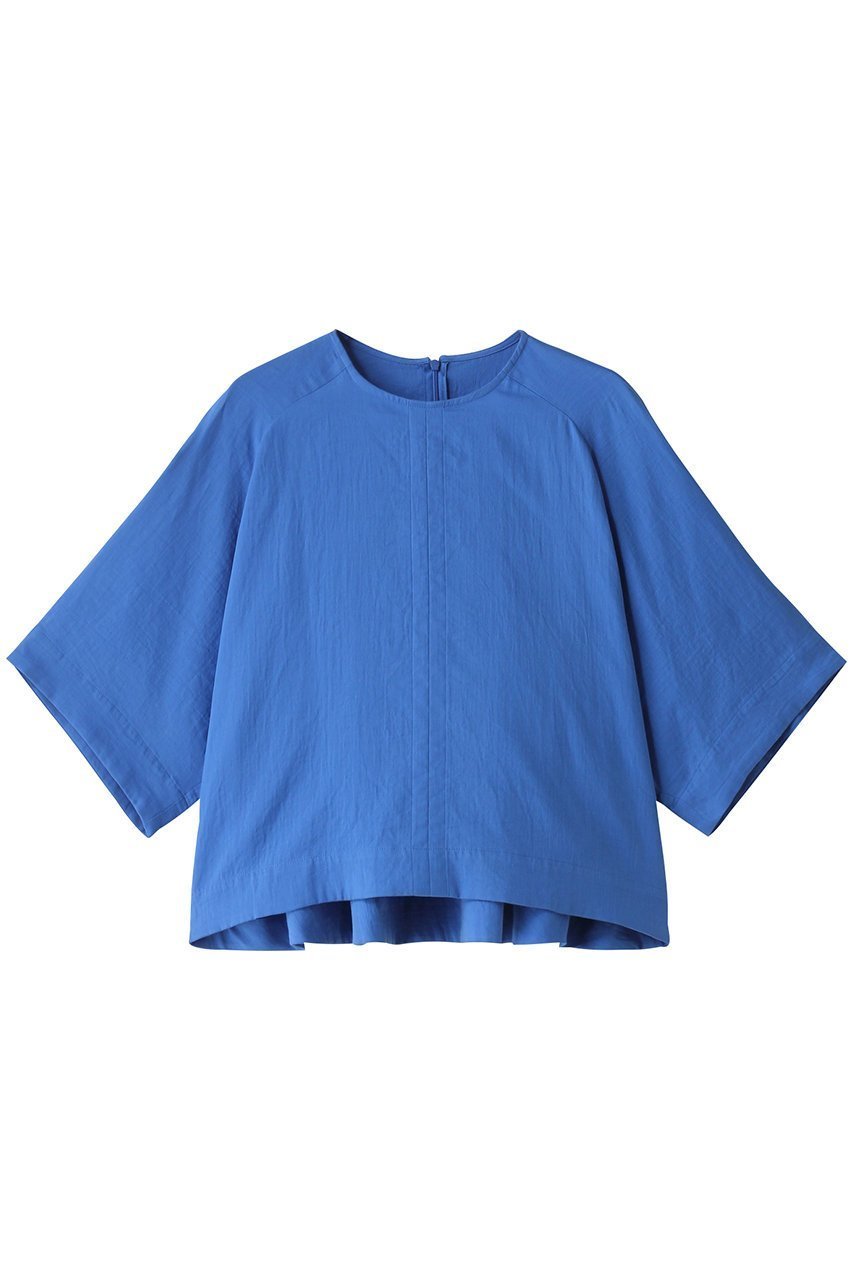 【プレインピープル/PLAIN PEOPLE】のダブルガーゼラグランスリーブブラウス インテリア・キッズ・メンズ・レディースファッション・服の通販 founy(ファニー) 　ファッション　Fashion　レディースファッション　Fashion for Women　トップス・カットソー　Cut & Sew Tops　シャツ・ブラウス・オフィスカジュアル　Elegant Blouses & Button-Ups　おすすめ　Recommended / Our Picks　ショート　Short, Short Length　スリーブ　Sleeve, Long Sleeve / Short Sleeve　セットアップ　Set-Up, Coordinated Outfit　ダブル　Double, Double-Breasted　フロント　Front, Front Design　ワッシャー　Washer, Crinkled Finish　夏　Summer　ブルー|ID: prp329100004013598 ipo3291000000032902086