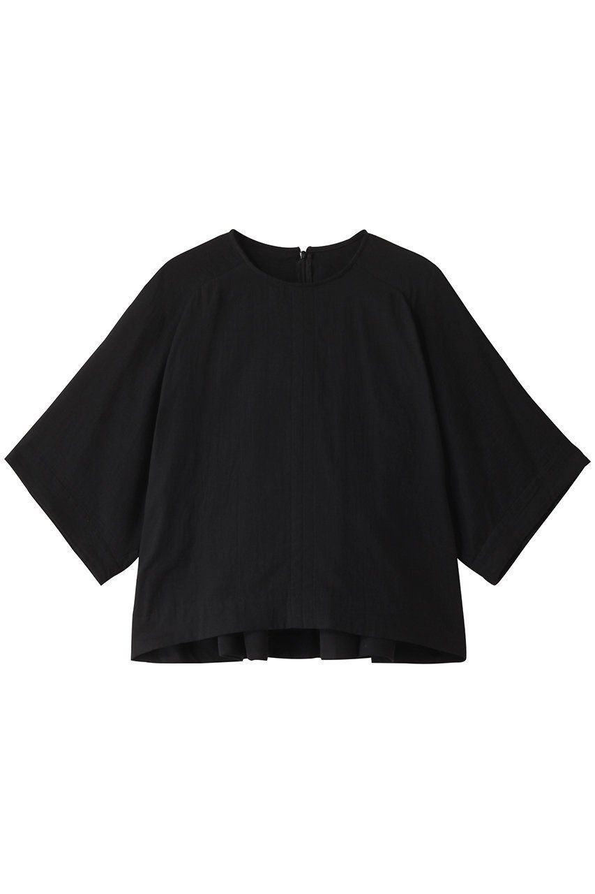 【プレインピープル/PLAIN PEOPLE】のダブルガーゼラグランスリーブブラウス インテリア・キッズ・メンズ・レディースファッション・服の通販 founy(ファニー) 　ファッション　Fashion　レディースファッション　Fashion for Women　トップス・カットソー　Cut & Sew Tops　シャツ・ブラウス・オフィスカジュアル　Elegant Blouses & Button-Ups　おすすめ　Recommended / Our Picks　ショート　Short, Short Length　スリーブ　Sleeve, Long Sleeve / Short Sleeve　セットアップ　Set-Up, Coordinated Outfit　ダブル　Double, Double-Breasted　フロント　Front, Front Design　ワッシャー　Washer, Crinkled Finish　夏　Summer　ブラック|ID: prp329100004013598 ipo3291000000032902089