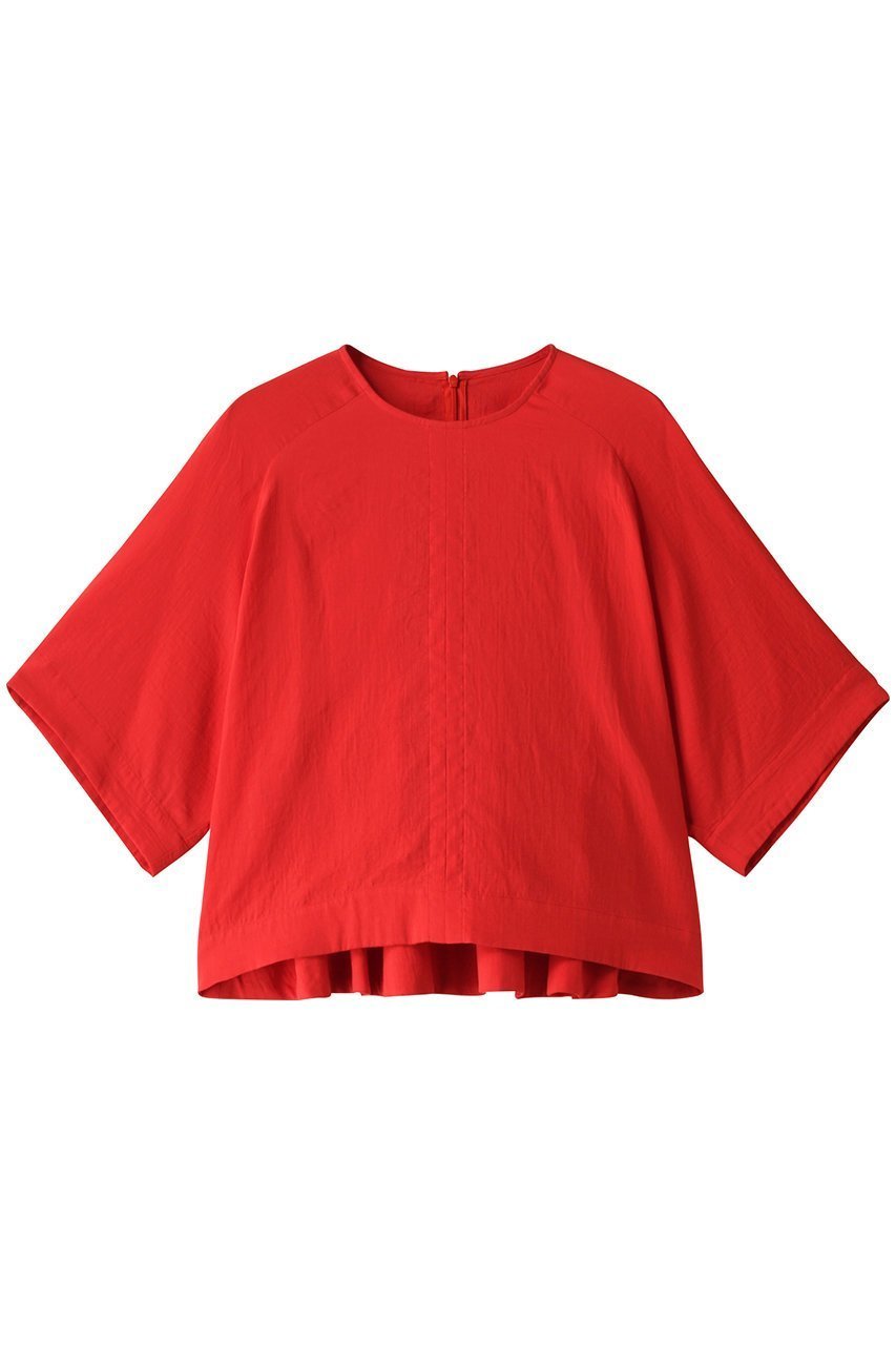 【プレインピープル/PLAIN PEOPLE】のダブルガーゼラグランスリーブブラウス インテリア・キッズ・メンズ・レディースファッション・服の通販 founy(ファニー) 　ファッション　Fashion　レディースファッション　Fashion for Women　トップス・カットソー　Cut & Sew Tops　シャツ・ブラウス・オフィスカジュアル　Elegant Blouses & Button-Ups　おすすめ　Recommended / Our Picks　ショート　Short, Short Length　スリーブ　Sleeve, Long Sleeve / Short Sleeve　セットアップ　Set-Up, Coordinated Outfit　ダブル　Double, Double-Breasted　フロント　Front, Front Design　ワッシャー　Washer, Crinkled Finish　夏　Summer　レッド|ID: prp329100004013598 ipo3291000000032902092