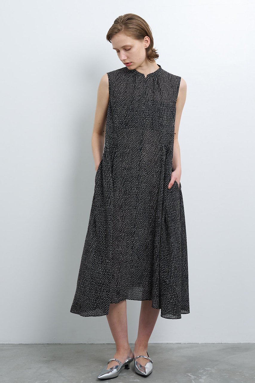 【ランバン オン ブルー/LANVIN en Bleu】のプリントギャザーワンピース 人気、トレンドファッション・服の通販 founy(ファニー) 　ファッション　Fashion　レディースファッション　Fashion for Women　ワンピース　Dresses　チュニック　Tunic Tops & Dresses　エレガント 上品　Elegant　ギャザー　Gathered, Ruffled　チュニック　Tunic, Long Top　ファブリック　Fabric, Textile　ロング　Long, Long-Length　other-6|ID: prp329100004013605 ipo3291000000032898878