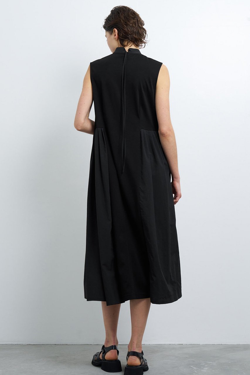 【ランバン オン ブルー/LANVIN en Bleu】のタフタコンビスタンドワンピース 人気、トレンドファッション・服の通販 founy(ファニー) 　ファッション　Fashion　レディースファッション　Fashion for Women　ワンピース　Dresses　チュニック　Tunic Tops & Dresses　コンビ　Combo, Combination Style　シンプル　Simple, Minimal　スタンド　Stand Collar, Upright Stand　タフタ　Taffeta, Structured Fabric　チュニック　Tunic, Long Top　ドレープ　Drape, Draping Fabric　フェミニン　Feminine, Girly　ロング　Long, Long-Length　エレガント 上品　Elegant　other-6|ID: prp329100004013608 ipo3291000000032898905