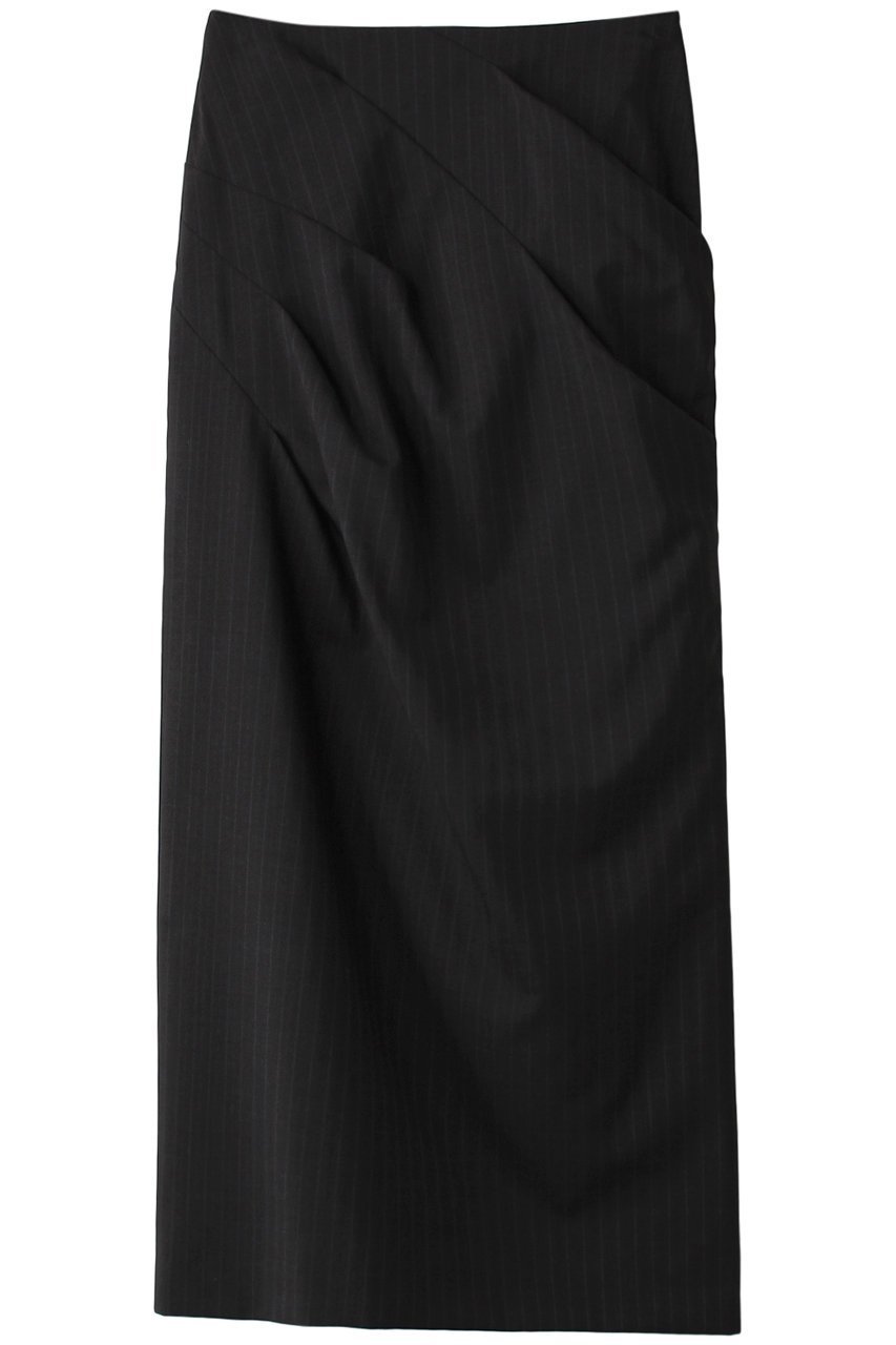 【ランバン オン ブルー/LANVIN en Bleu】のウールトロピカルドレープタイトスカート インテリア・キッズ・メンズ・レディースファッション・服の通販 founy(ファニー) 　ファッション　Fashion　レディースファッション　WOMEN　スカート　Skirt　ロングスカート　Long Skirt　2024年　2024　2024-2025秋冬・A/W　Aw/Autumn/Winter/Fw/Fall/2024-2025　A/W・秋冬　Aw・Autumn/Winter・Fw・Fall-Winter　スマート　Smart　ドレープ　Drape　ロング　Long　エレガント 上品　Elegant　グレー|ID: prp329100004013610 ipo3291000000026595342