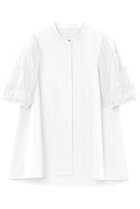 【アナイ/ANAYI】のタイプライターチュールスリーブブラウス ホワイト|ID: prp329100004013617 ipo3291000000035054955