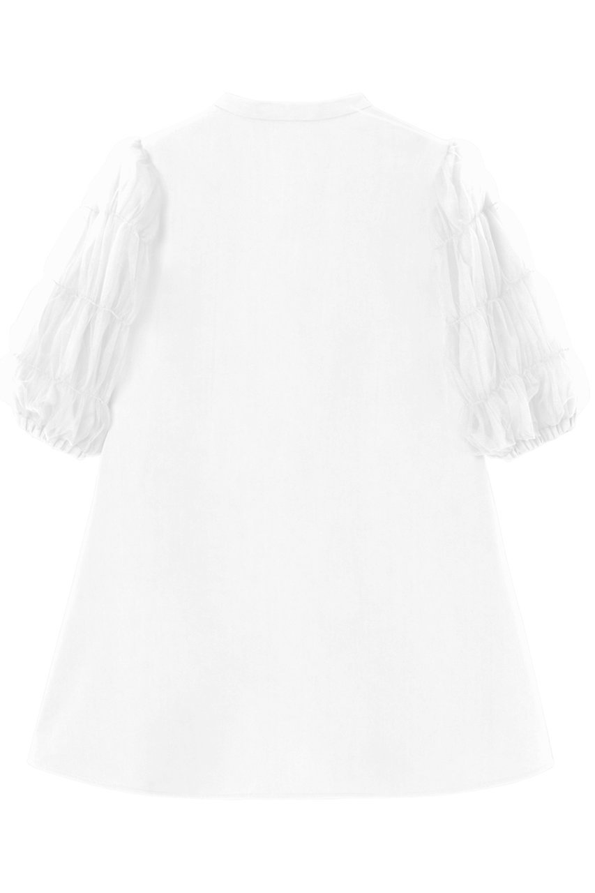 【アナイ/ANAYI】のタイプライターチュールスリーブブラウス 人気、トレンドファッション・服の通販 founy(ファニー) 　ファッション　Fashion　レディースファッション　Fashion for Women　トップス・カットソー　Cut & Sew Tops　シャツ・ブラウス・オフィスカジュアル　Elegant Blouses & Button-Ups　ショート　Short, Short Length　スリーブ　Sleeve, Long Sleeve / Short Sleeve　タイプライター　Typewriter Fabric, Crisp Cotton　チュール　Tulip, Tulip Motif　トレンド　Trend, Trending Now　エレガント 上品　Elegant　other-2|ID: prp329100004013617 ipo3291000000035950006