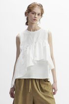 【プレインピープル/PLAIN PEOPLE】の60/2シルケット天竺×織姫炊き2ドッキングプルオーバー ホワイト|ID: prp329100004013631 ipo3291000000032901427
