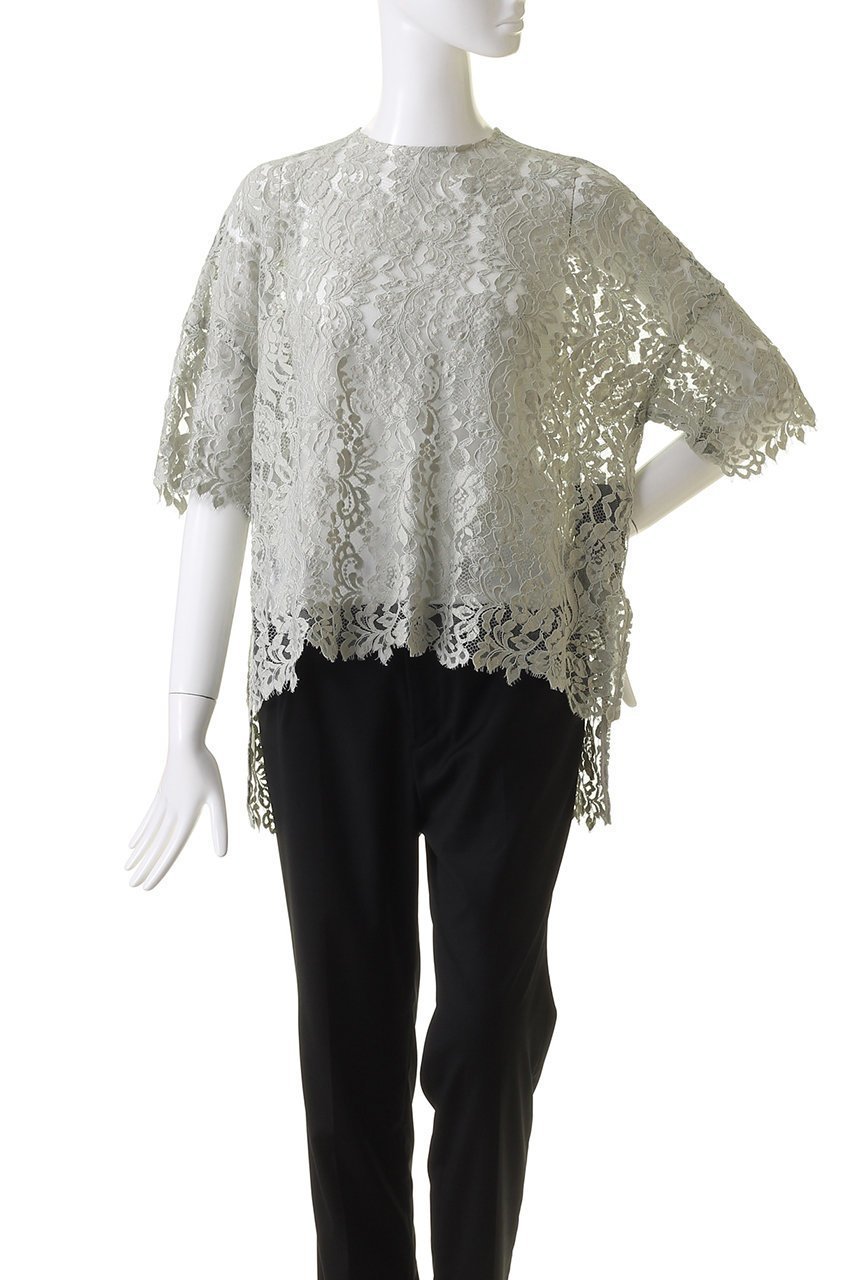 【ルームエイト/Room no.8】の【Room no.8 BLACK】リバーレース ウィズ グログラン トップス 人気、トレンドファッション・服の通販 founy(ファニー) ファッション Fashion レディースファッション Fashion for Women トップス・カットソー Cut & Sew Tops シャツ・ブラウス・オフィスカジュアル Elegant Blouses & Button-Ups グログラン Grosgrain, Grosgrain Ribbon ショート Short, Short Length スリーブ Sleeve, Long Sleeve / Short Sleeve リラックス Relax, Relaxed Fit レース Lace, Lace Fabric エレガント 上品 Elegant other-2|ID: prp329100004013637 ipo3291000000035488840