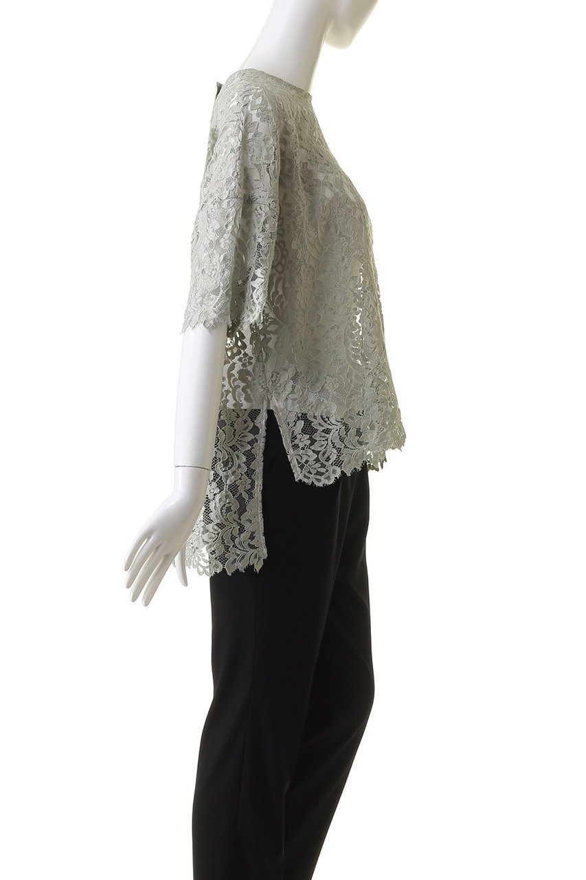 【ルームエイト/Room no.8】の【Room no.8 BLACK】リバーレース ウィズ グログラン トップス 人気、トレンドファッション・服の通販 founy(ファニー) ファッション Fashion レディースファッション Fashion for Women トップス・カットソー Cut & Sew Tops シャツ・ブラウス・オフィスカジュアル Elegant Blouses & Button-Ups グログラン Grosgrain, Grosgrain Ribbon ショート Short, Short Length スリーブ Sleeve, Long Sleeve / Short Sleeve リラックス Relax, Relaxed Fit レース Lace, Lace Fabric エレガント 上品 Elegant other-3|ID: prp329100004013637 ipo3291000000035488841