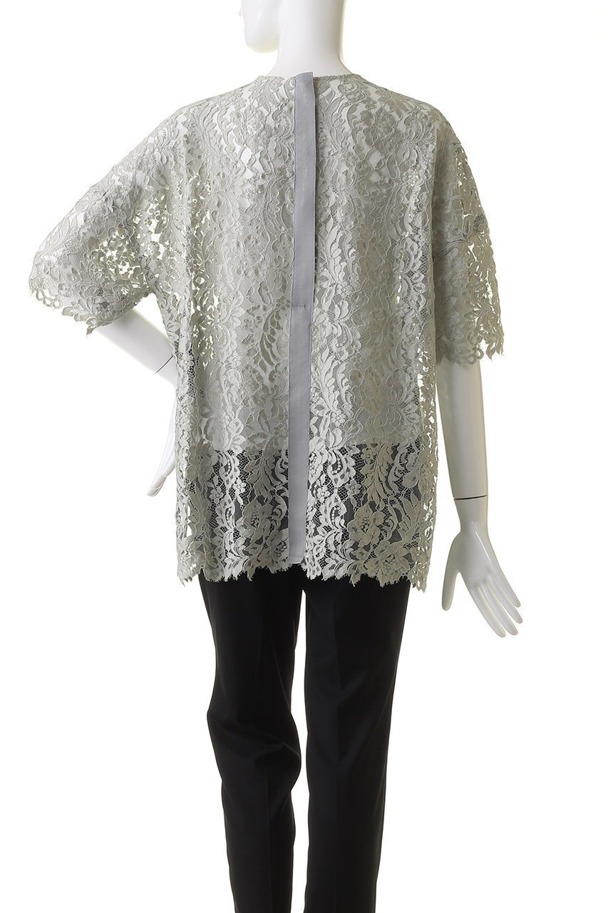 【ルームエイト/Room no.8】の【Room no.8 BLACK】リバーレース ウィズ グログラン トップス 人気、トレンドファッション・服の通販 founy(ファニー) ファッション Fashion レディースファッション Fashion for Women トップス・カットソー Cut & Sew Tops シャツ・ブラウス・オフィスカジュアル Elegant Blouses & Button-Ups グログラン Grosgrain, Grosgrain Ribbon ショート Short, Short Length スリーブ Sleeve, Long Sleeve / Short Sleeve リラックス Relax, Relaxed Fit レース Lace, Lace Fabric エレガント 上品 Elegant other-4|ID: prp329100004013637 ipo3291000000035488842