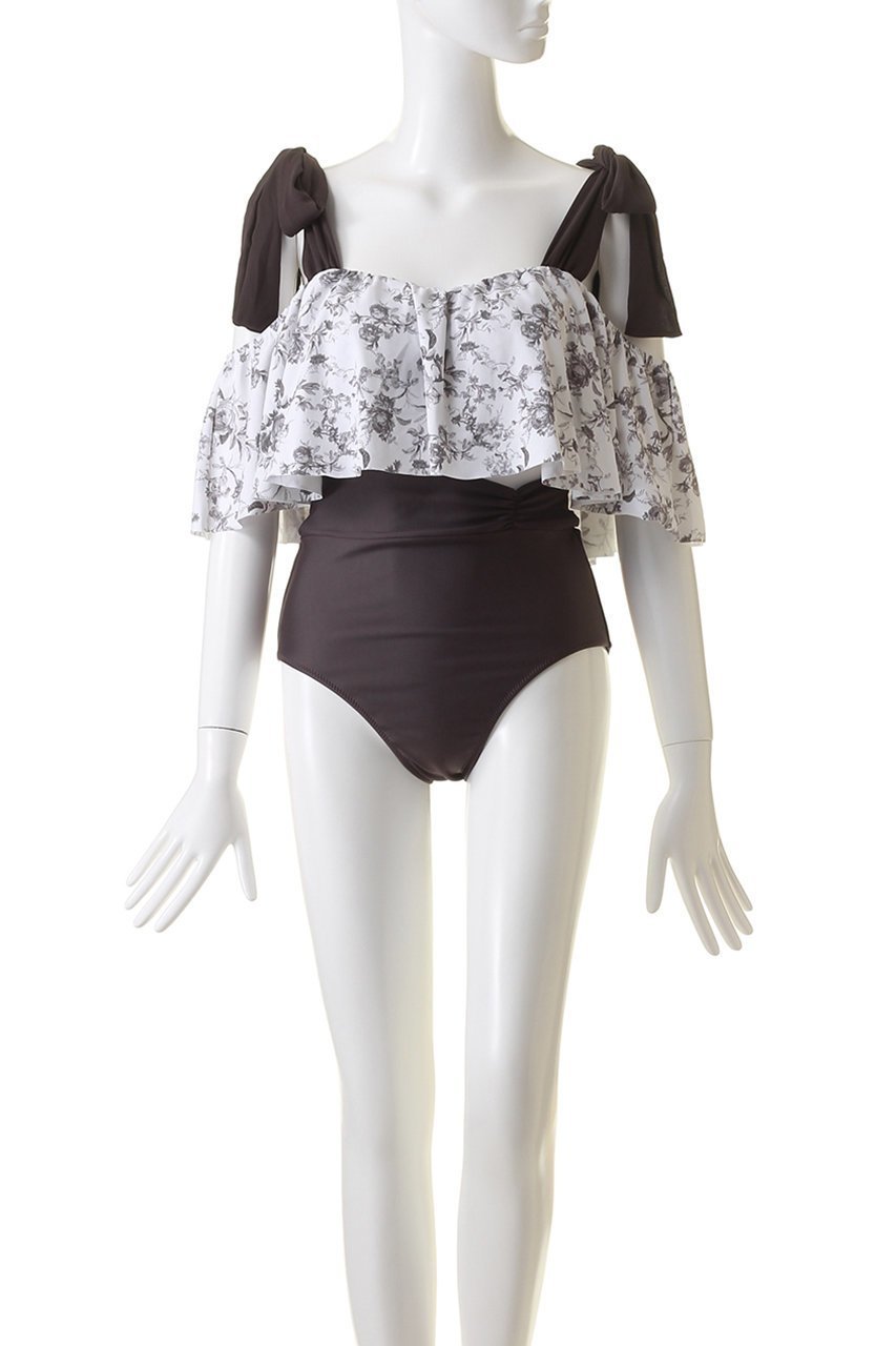 【レイール/Reir】のWall Flowerグラマラスオフショル ワイヤー水着 人気、トレンドファッション・服の通販 founy(ファニー) 　ファッション　Fashion　レディースファッション　WOMEN　水着　Swimwear　水着　Swimwear　スポーツ　Sports　ビキニ　Bikini　フラワー　Flower　フリル　Frills　プリント　Print　リボン　Ribbon　ワイヤー　Wire　水着　Swimsuit　other-2|ID: prp329100004014696 ipo3291000000031450180
