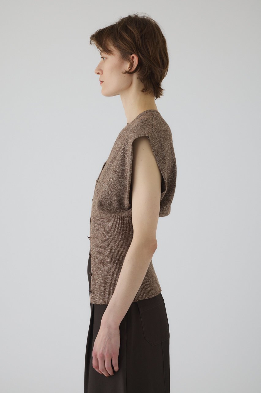 【リムアーク/RIM.ARK】のMix yarn rib knit/ニット 人気、トレンドファッション・服の通販 founy(ファニー) ファッション Fashion レディースファッション Fashion for Women トップス・カットソー Cut & Sew Tops ニット Knit Tops & Sweaters カジュアルプルオーバー・ニットトップス Pullovers & Knit Tops / Casual Pullovers おすすめ Recommended / Our Picks スリーブ Sleeve, Long Sleeve / Short Sleeve フレンチ French, French Style ミックス Mix, Mixed Style リネン Linen, Linen Fabric 人気 Popular, Best Seller other-8|ID: prp329100004015773 ipo3291000000035698225