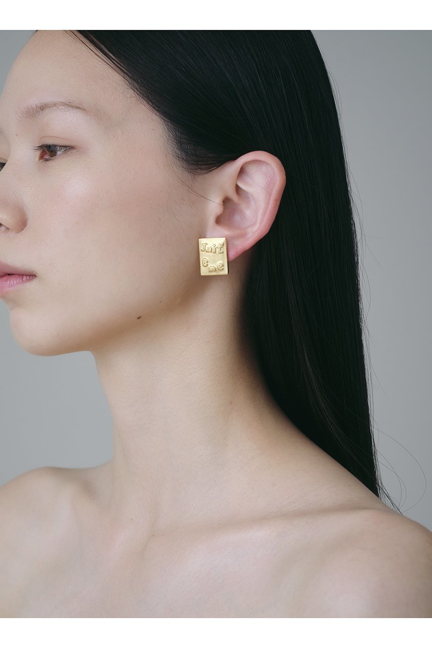 【プラウ/PLOW】のLettering Square イヤリング(片耳用) 人気、トレンドファッション・服の通販 founy(ファニー) 　ファッション　Fashion　レディースファッション　Fashion for Women　ジュエリー　Jewelry　ファッションリング　Fashion Rings　イヤリング・フープ・ドロップタイプ　Hoop, Drop & Clip Earrings　イヤリング　Earrings　スクエア　Square, Square Shape　プレート　Plate, Dish　モチーフ　Motif, Design Theme　片耳　One-Ear, Single Earring　other-2|ID: prp329100004017694 ipo3291000000035446376