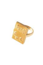 【プラウ/PLOW】のLettering Square リング ゴールド|ID: prp329100004017696 ipo3291000000035763132