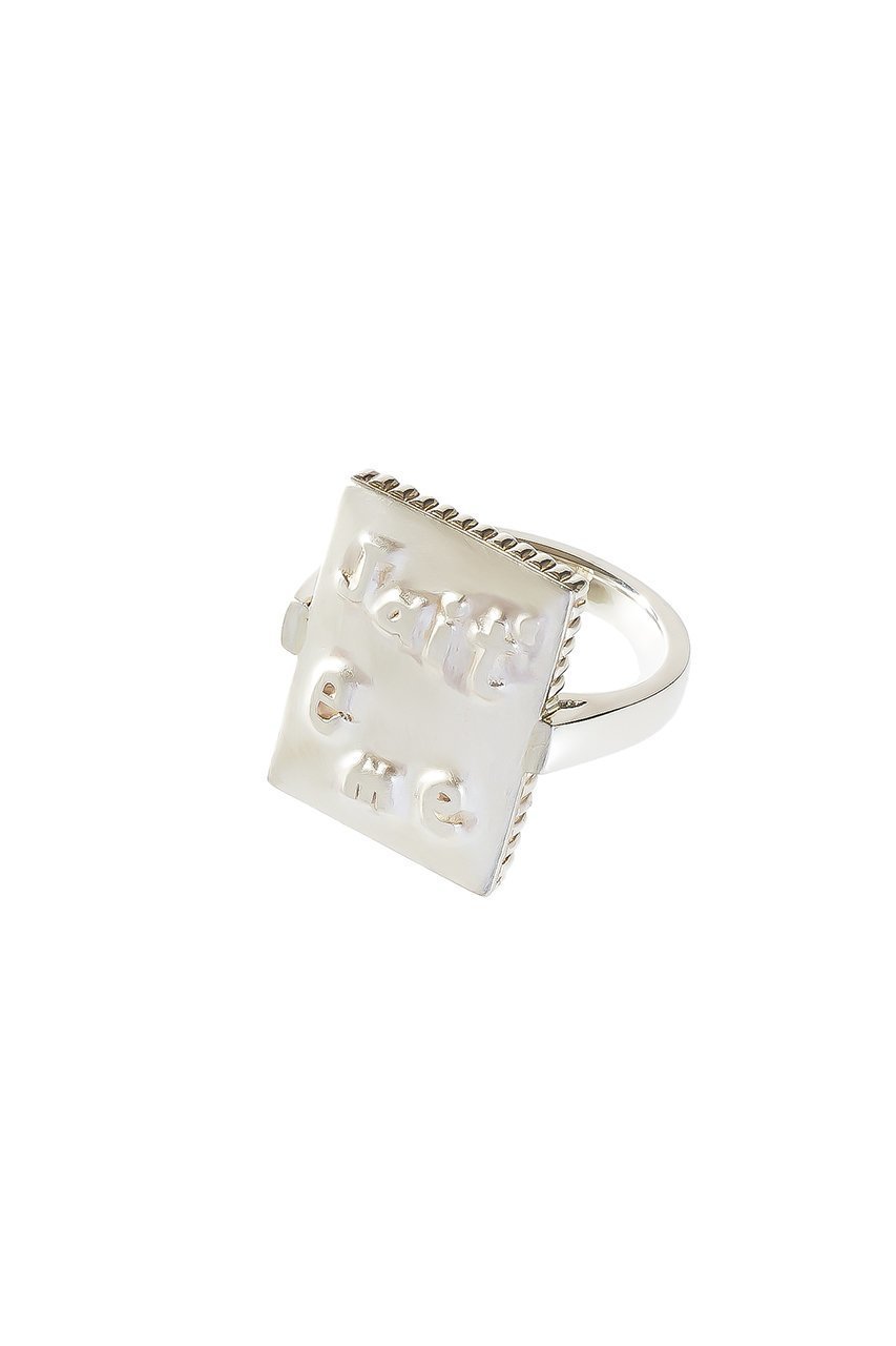 【プラウ/PLOW】のLettering Square リング インテリア・キッズ・メンズ・レディースファッション・服の通販 founy(ファニー) 　ファッション　Fashion　レディースファッション　Fashion for Women　ジュエリー　Jewelry　プレート　Plate, Dish　シルバー|ID: prp329100004017697 ipo3291000000035657663