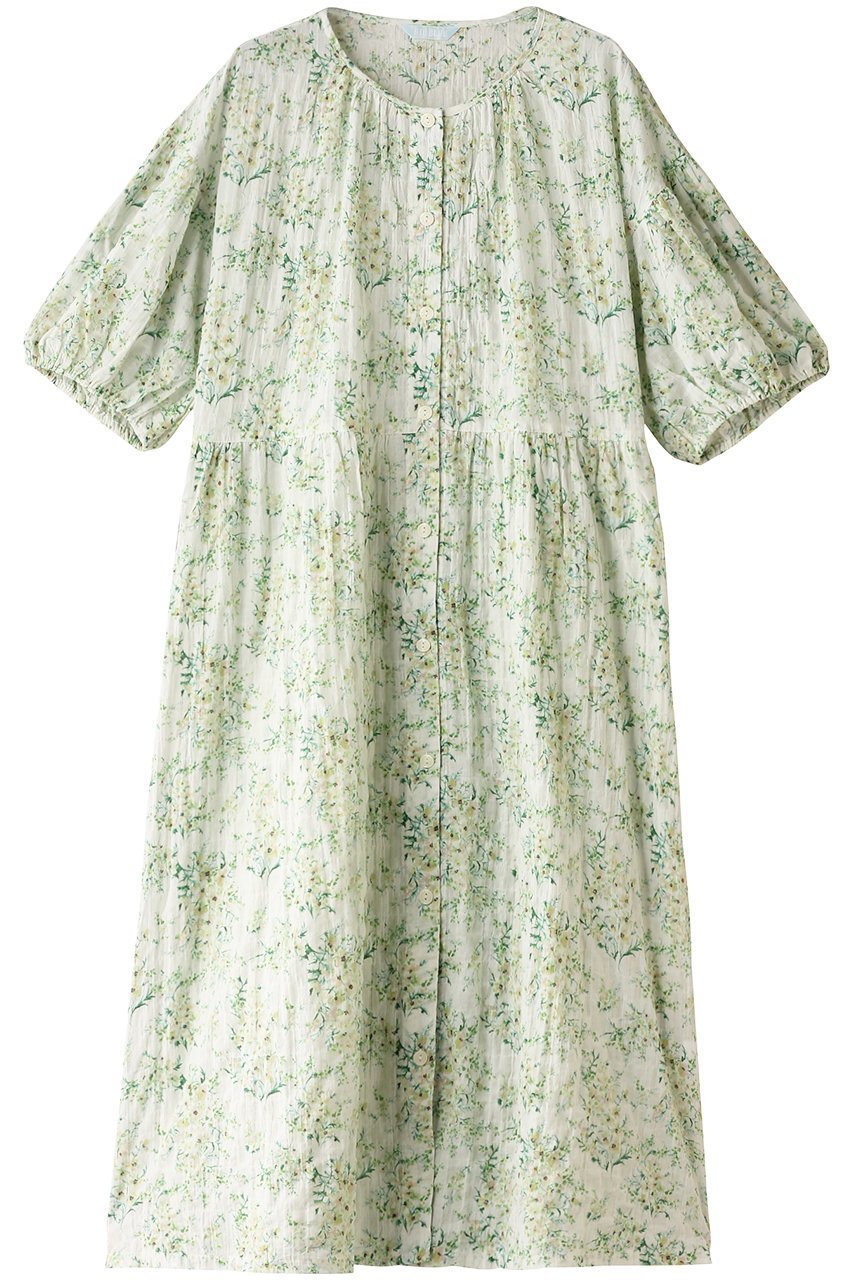 【キッドブルー/KID BLUE】のシャーリングサマーガーデンナイティ インテリア・キッズ・メンズ・レディースファッション・服の通販 founy(ファニー) 　ファッション　Fashion　レディースファッション　Fashion for Women　ガーデン　Garden, Gardening　サマー　Summer, Summer Style　シャーリング　Shirring, Ruched　パジャマ　Pajamas, Sleepwear　フォルム　Silhouette, Form　リラックス　Relax, Relaxed Fit　グリーン|ID: prp329100004017726 ipo3291000000032834934