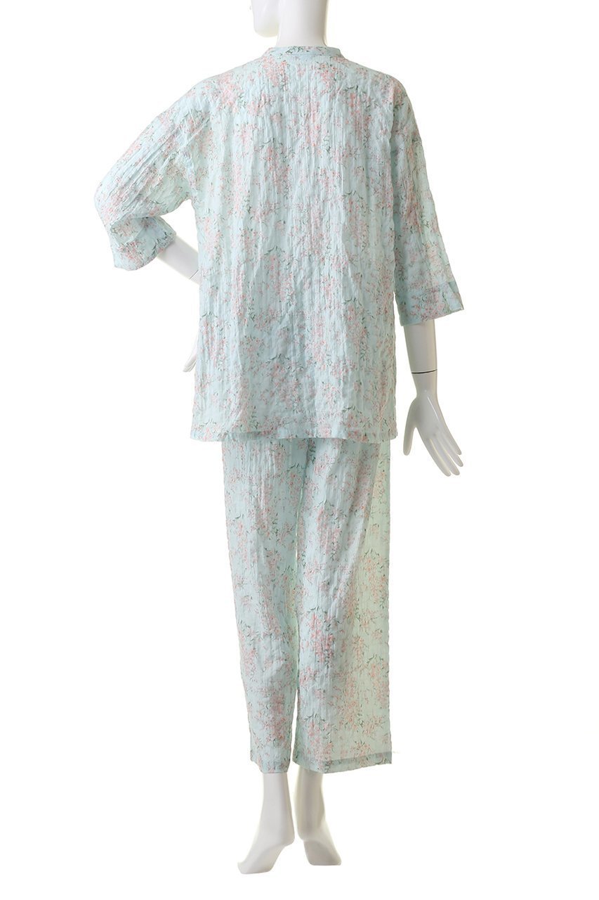 【キッドブルー/KID BLUE】のシャーリングサマーガーデンパジャマ 人気、トレンドファッション・服の通販 founy(ファニー) 　ファッション　Fashion　レディースファッション　Fashion for Women　ガーデン　Garden, Gardening　サマー　Summer, Summer Style　シャーリング　Shirring, Ruched　パジャマ　Pajamas, Sleepwear　フォルム　Silhouette, Form　リラックス　Relax, Relaxed Fit　other-4|ID: prp329100004017727 ipo3291000000032834944