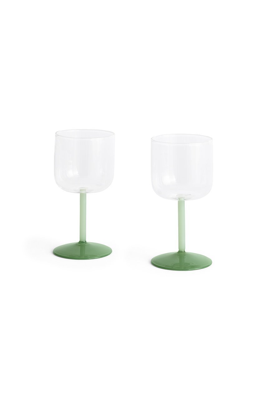 【ヘイ/HAY / GOODS】のTINT WINEGLASS SET OF 2 インテリア・キッズ・メンズ・レディースファッション・服の通販 founy(ファニー) カラフル Colorful Design ガラス Glass, Glassware グラス Glass, Eyewear コンビ Combo, Combination Style テーブル Table, Dining Table フォルム Silhouette, Form クリア&グリーン|ID: prp329100004018840 ipo3291000000034565872