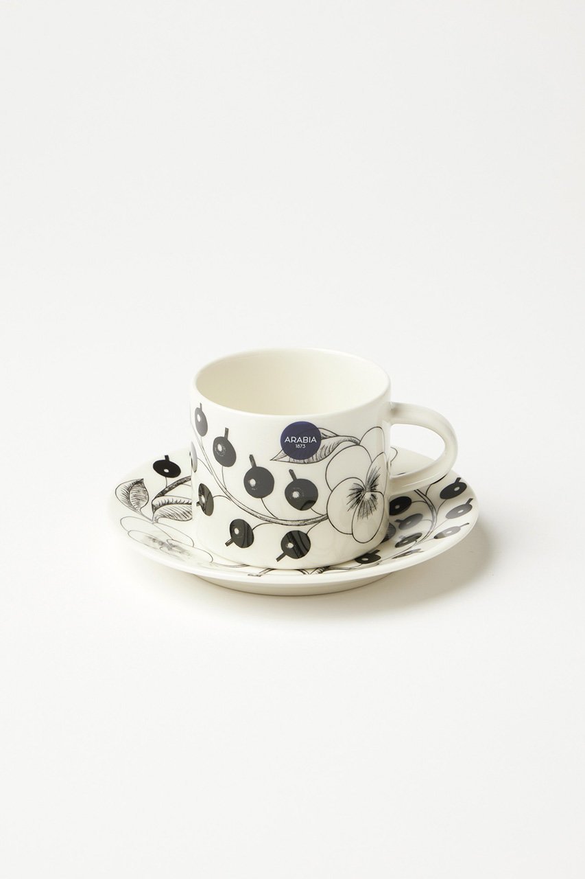 【アラビア/ARABIA / GOODS】のパラティッシ コーヒーカップ&ソーサー インテリア・キッズ・メンズ・レディースファッション・服の通販 founy(ファニー) 　クラシック　Classic, Timeless Style　グラス　Glass, Eyewear　チェック　Check, Plaid, Tartan　テーブル　Table, Dining Table　人気　Popular, Best Seller　モチーフ　Motif, Design Theme　ブラック|ID: prp329100004018957 ipo3291000000036032628