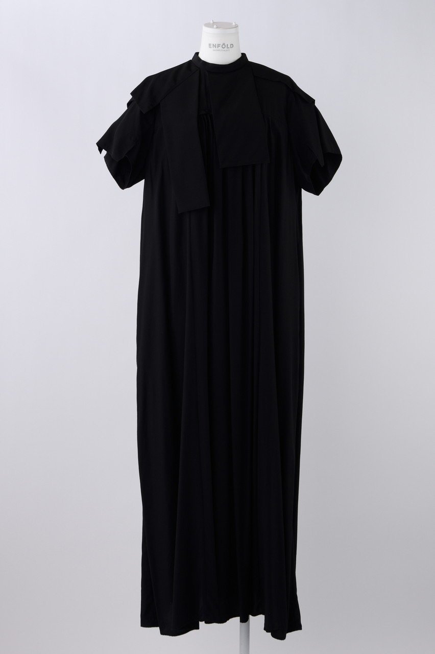 【エンフォルド/ENFOLD】のRYローン Aライン DRS/ドレス インテリア・キッズ・メンズ・レディースファッション・服の通販 founy(ファニー) 　ファッション　Fashion　レディースファッション　Fashion for Women　ワンピース　Dresses　フォーマル・パーティードレス・結婚式用ドレス　Elegant & Casual Dresses　チュニック　Tunic Tops & Dresses　サマー　Summer, Summer Style　スリット　Slit, Slit Detail　チュニック　Tunic, Long Top　ドレス　Dress, One-Piece　ドレープ　Drape, Draping Fabric　ルーズ　Loose, Oversized　ロング　Long, Long-Length　エレガント 上品　Elegant　夏　Summer　旅行　Travel　ブラック|ID: prp329100004019261 ipo3291000000036671391