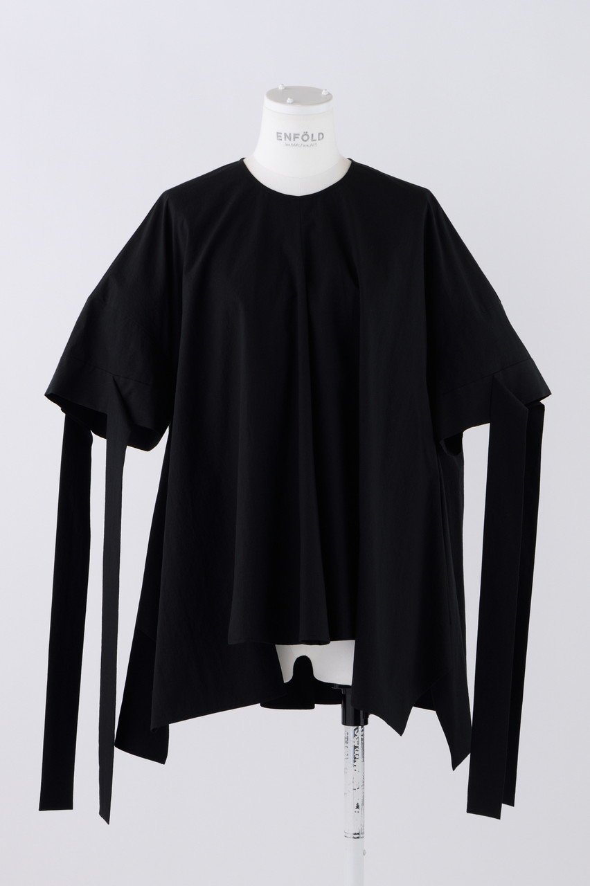 【エンフォルド/ENFOLD】のCO Washタイプライター スリットランダムヘムP.O/プルオーバー インテリア・キッズ・メンズ・レディースファッション・服の通販 founy(ファニー) 　ファッション　Fashion　レディースファッション　Fashion for Women　トップス・カットソー　Cut & Sew Tops　シャツ・ブラウス・オフィスカジュアル　Elegant Blouses & Button-Ups　カジュアルプルオーバー・ニットトップス　Pullovers & Knit Tops / Casual Pullovers　カッティング　Cutting Detail　ショート　Short, Short Length　スリット　Slit, Slit Detail　スリーブ　Sleeve, Long Sleeve / Short Sleeve　センター　Center, Center Line　タイプライター　Typewriter Fabric, Crisp Cotton　ドレープ　Drape, Draping Fabric　パターン　Pattern, Design Print　フロント　Front, Front Design　ランダム　Random, Irregular　リラックス　Relax, Relaxed Fit　夏　Summer　ブラック|ID: prp329100004019267 ipo3291000000036724943
