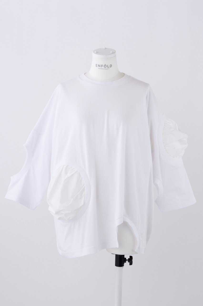 【エンフォルド/ENFOLD】のソフト天竺 Hole T/SH Tシャツ 人気、トレンドファッション・服の通販 founy(ファニー) 　ファッション　Fashion　レディースファッション　Fashion for Women　トップス・カットソー　Cut & Sew Tops　シャツ・ブラウス・オフィスカジュアル　Elegant Blouses & Button-Ups　ロングTシャツ・Tシャツ　Longline T-Shirts & Tees　カットソー・ベーシックTシャツ　Cut-and-Sewn Tops / Stretch Tees & Basics　ショート　Short, Short Length　スリーブ　Sleeve, Long Sleeve / Short Sleeve　ベスト　Vest, Waistcoat　夏　Summer　 other-1|ID: prp329100004019302 ipo3291000000036149539