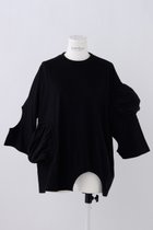 【エンフォルド/ENFOLD】のソフト天竺 Hole T/SH Tシャツ 大人の最旬トレンドファッション＆コーディネート founy(ファウニー) ファッション Fashion レディースファッション Fashion for Women トップス・カットソー Cut & Sew Tops シャツ・ブラウス・オフィスカジュアル Elegant Blouses & Button-Ups ロングTシャツ・Tシャツ Longline T-Shirts & Tees カットソー・ベーシックTシャツ Cut-and-Sewn Tops / Stretch Tees & Basics ショート Short, Short Length スリーブ Sleeve, Long Sleeve / Short Sleeve ベスト Vest, Waistcoat 夏 Summer thumbnail ブラック|ID: prp329100004019302 ipo3291000000036984774