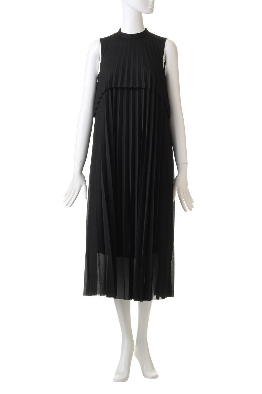 【アルアバイル/allureville】のオーガンジートリコットプリーツワンピース 人気、トレンドファッション・服の通販 founy(ファニー) 　ファッション　Fashion　レディースファッション　Fashion for Women　ワンピース　Dresses　チュニック　Tunic Tops & Dresses　おすすめ　Recommended / Our Picks　エアリー　Airy Texture　クラシカル　Classical, Vintage-Inspired　ジョーゼット　Georgette, Semi-Sheer Fabric　チュニック　Tunic, Long Top　トレンド　Trend, Trending Now　プリーツ　Pleats, Pleated　other-6|ID: prp329100004019387 ipo3291000000032893524
