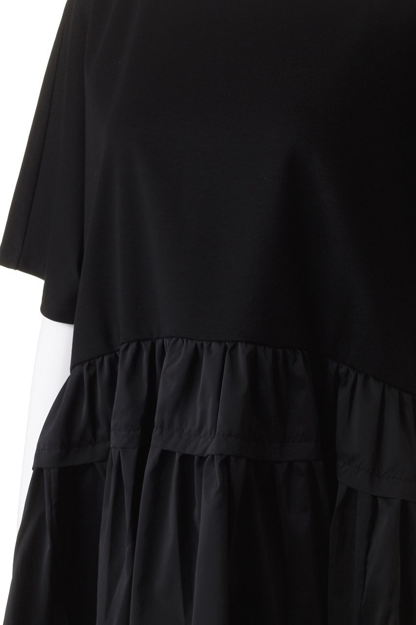 【プルミエ アロンディスモン/1er Arrondissement】のコットンポンチ×タフタトップス 人気、トレンドファッション・服の通販 founy(ファニー) 　ファッション　Fashion　レディースファッション　Fashion for Women　トップス・カットソー　Cut & Sew Tops　シャツ・ブラウス・オフィスカジュアル　Elegant Blouses & Button-Ups　ロングTシャツ・Tシャツ　Longline T-Shirts & Tees　カットソー・ベーシックTシャツ　Cut-and-Sewn Tops / Stretch Tees & Basics　カットソー　Cut and Sewn Top　ショート　Short, Short Length　スリーブ　Sleeve, Long Sleeve / Short Sleeve　タフタ　Taffeta, Structured Fabric　ドッキング　Docking, Mixed Material　バランス　Balance, Style Balance　フレア　Flare, Flared　other-5|ID: prp329100004019394 ipo3291000000032926453