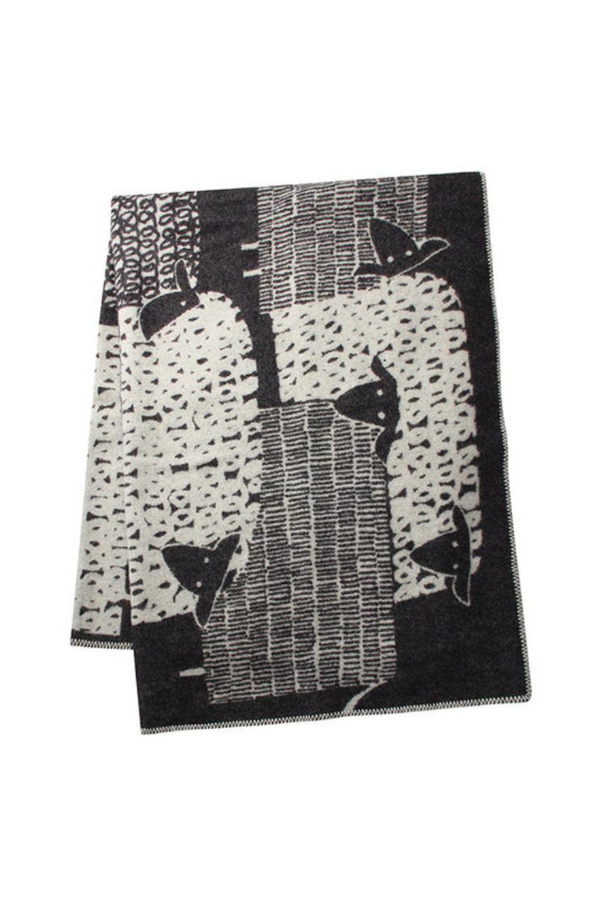 【ラプアン カンクリ/LAPUAN KANKURIT / GOODS】のPAKAPAAT ブランケット インテリア・キッズ・メンズ・レディースファッション・服の通販 founy(ファニー) ブランケット Blanket, Throw Blanket ブラック×ホワイト|ID: prp329100004019434 ipo3291000000036192860