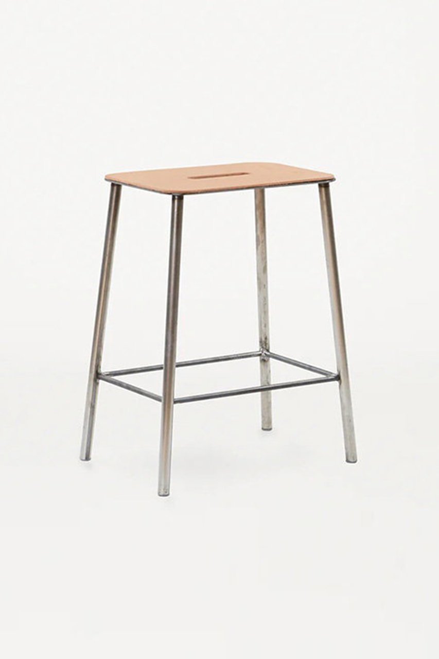 【フラマ/FRAMA / GOODS】のアダム スツール ロースチール/ナチュラルレザー H50【メーカー取り寄せ】 インテリア・キッズ・メンズ・レディースファッション・服の通販 founy(ファニー) 　シンプル　Simple, Minimal　スタンド　Stand Collar, Upright Stand　フラット　Flat, Flat Shoes　-|ID: prp329100004019659 ipo3291000000036176579