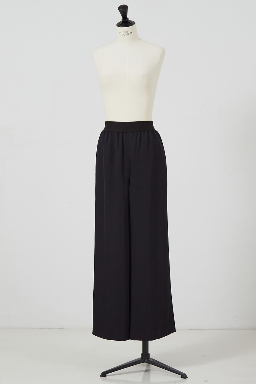 【デザイン ワークス/DESIGN WORKS】のウエストゴムワイドパンツ インテリア・キッズ・メンズ・レディースファッション・服の通販 founy(ファニー) 　ファッション　Fashion　レディースファッション　Fashion for Women　パンツ　Pants & Trousers　おすすめ　Recommended / Our Picks　ストレート　Straight, Straight Cut　セットアップ　Set-Up, Coordinated Outfit　パイピング　Piping, Trim Design　リラックス　Relax, Relaxed Fit　ワイド　Wide, Wide Fit　ブラック|ID: prp329100004020584 ipo3291000000035373415