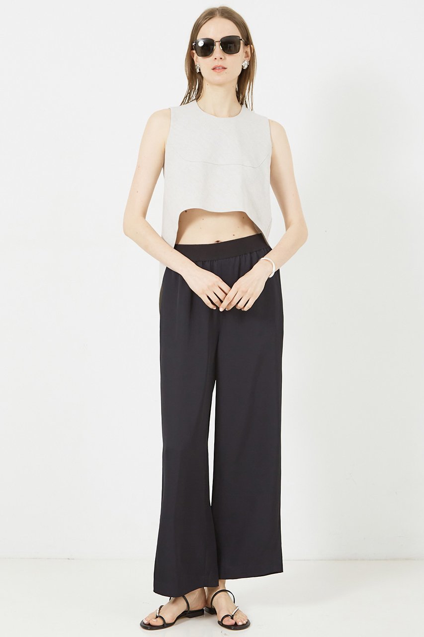 【デザイン ワークス/DESIGN WORKS】のウエストゴムワイドパンツ 人気、トレンドファッション・服の通販 founy(ファニー) 　ファッション　Fashion　レディースファッション　Fashion for Women　パンツ　Pants & Trousers　おすすめ　Recommended / Our Picks　ストレート　Straight, Straight Cut　セットアップ　Set-Up, Coordinated Outfit　パイピング　Piping, Trim Design　リラックス　Relax, Relaxed Fit　ワイド　Wide, Wide Fit　other-6|ID: prp329100004020584 ipo3291000000035373420