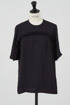 【デザイン ワークス/DESIGN WORKS】のフリルTブラウス ブラック|ID: prp329100004020587 ipo3291000000032907271
