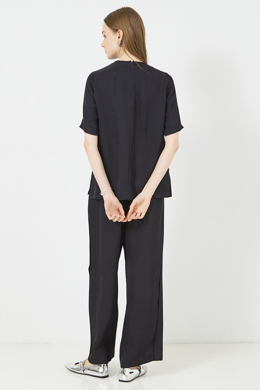 【デザイン ワークス/DESIGN WORKS】のフリルTブラウス 人気、トレンドファッション・服の通販 founy(ファニー) 　ファッション　Fashion　レディースファッション　Fashion for Women　トップス・カットソー　Cut & Sew Tops　シャツ・ブラウス・オフィスカジュアル　Elegant Blouses & Button-Ups　おすすめ　Recommended / Our Picks　ショート　Short, Short Length　シンプル　Simple, Minimal　スリーブ　Sleeve, Long Sleeve / Short Sleeve　セットアップ　Set-Up, Coordinated Outfit　ドレープ　Drape, Draping Fabric　フリル　Frill, Ruffle　ラッフル　Ruffle, Frill　other-5|ID: prp329100004020587 ipo3291000000032907282