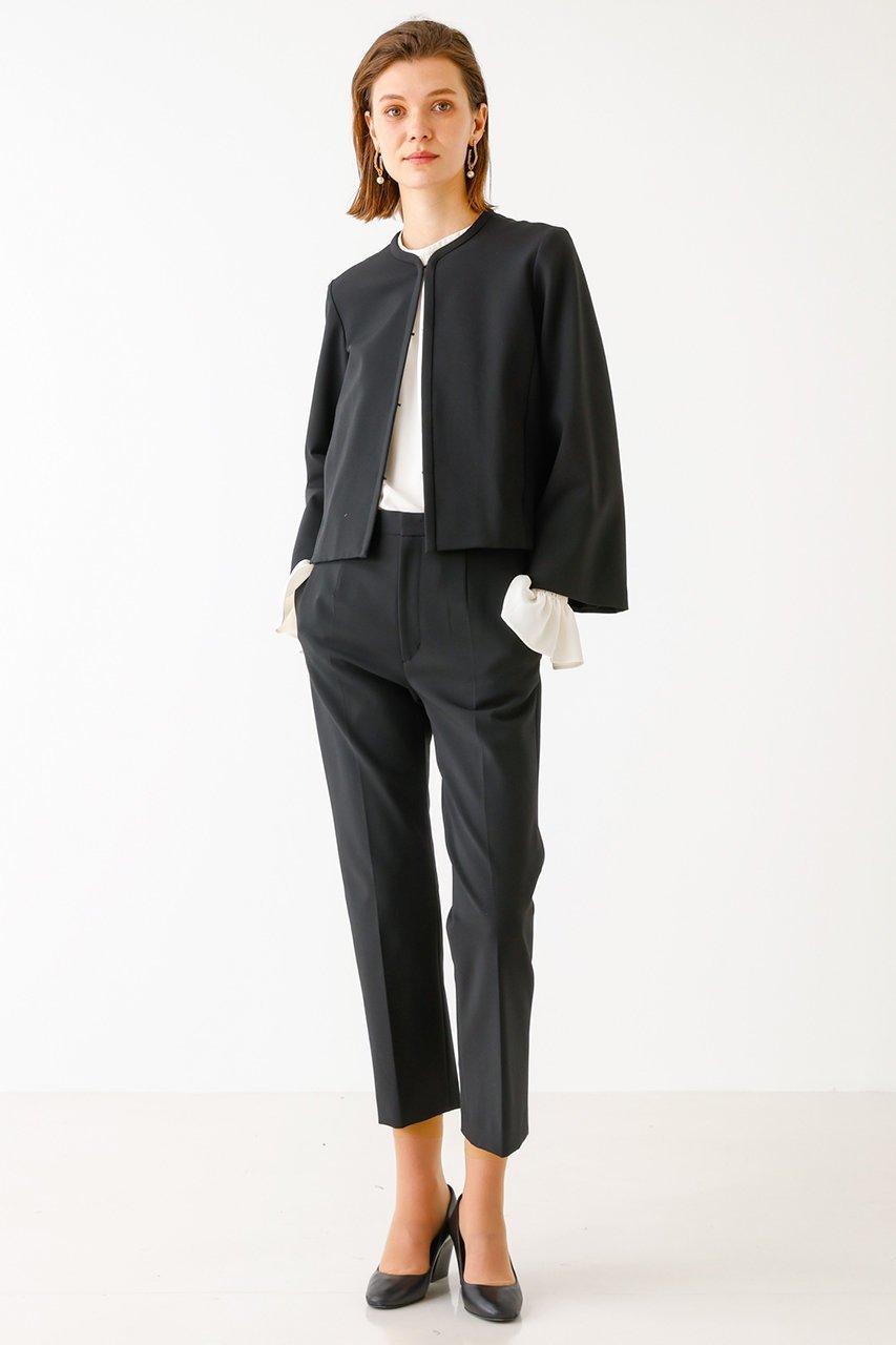 【デザイン ワークス/DESIGN WORKS】のテーパードパンツ 人気、トレンドファッション・服の通販 founy(ファニー) 　ファッション　Fashion　レディースファッション　Fashion for Women　パンツ　Pants & Trousers　ジャケット　Jacket, Outerwear　ストレッチ　Stretch, Stretchy Fabric　ストレート　Straight, Straight Cut　セットアップ　Set-Up, Coordinated Outfit　センター　Center, Center Line　other-8|ID: prp329100004020598 ipo3291000000032937676