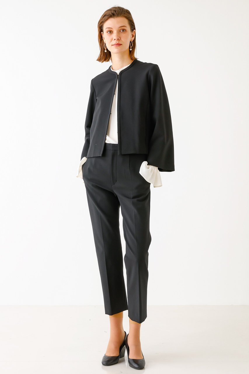 【デザイン ワークス/DESIGN WORKS】のバックフレアノーカラージャケット 人気、トレンドファッション・服の通販 founy(ファニー) 　ファッション　Fashion　レディースファッション　Fashion for Women　アウター　Coat / Outerwear Collection　レディースジャケット・軽アウター　Jackets　ノーカラージャケット / シンプル上品コーデ　Collarless Jackets　おすすめ　Recommended / Our Picks　ジャケット　Jacket, Outerwear　ストレッチ　Stretch, Stretchy Fabric　スリット　Slit, Slit Detail　セットアップ　Set-Up, Coordinated Outfit　セレモニー　Ceremony　other-2|ID: prp329100004020599 ipo3291000000032948907