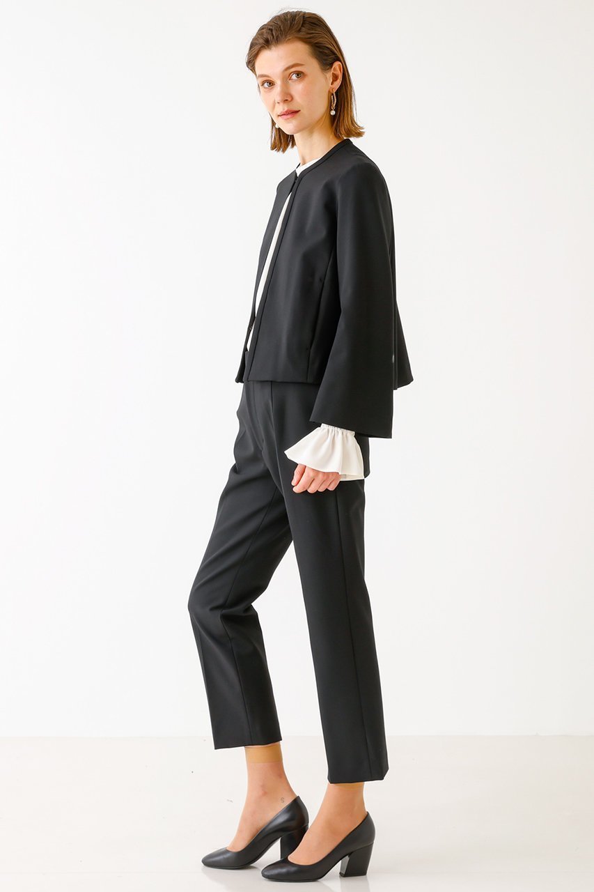 【デザイン ワークス/DESIGN WORKS】のバックフレアノーカラージャケット 人気、トレンドファッション・服の通販 founy(ファニー) 　ファッション　Fashion　レディースファッション　Fashion for Women　アウター　Coat / Outerwear Collection　レディースジャケット・軽アウター　Jackets　ノーカラージャケット / シンプル上品コーデ　Collarless Jackets　おすすめ　Recommended / Our Picks　ジャケット　Jacket, Outerwear　ストレッチ　Stretch, Stretchy Fabric　スリット　Slit, Slit Detail　セットアップ　Set-Up, Coordinated Outfit　セレモニー　Ceremony　other-3|ID: prp329100004020599 ipo3291000000032948911
