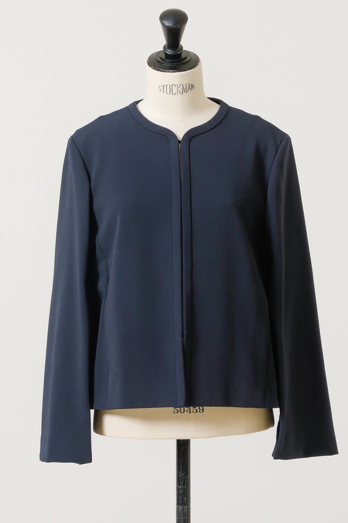 【デザイン ワークス/DESIGN WORKS】のバックフレアノーカラージャケット インテリア・キッズ・メンズ・レディースファッション・服の通販 founy(ファニー) https://founy.com/ ファッション Fashion レディースファッション Fashion for Women アウター Coat / Outerwear Collection レディースジャケット・軽アウター Jackets ノーカラージャケット / シンプル上品コーデ Collarless Jackets おすすめ Recommended / Our Picks ジャケット Jacket, Outerwear ストレッチ Stretch, Stretchy Fabric スリット Slit, Slit Detail セットアップ Set-Up, Coordinated Outfit セレモニー Ceremony |ID: prp329100004020599 ipo3291000000035721010
