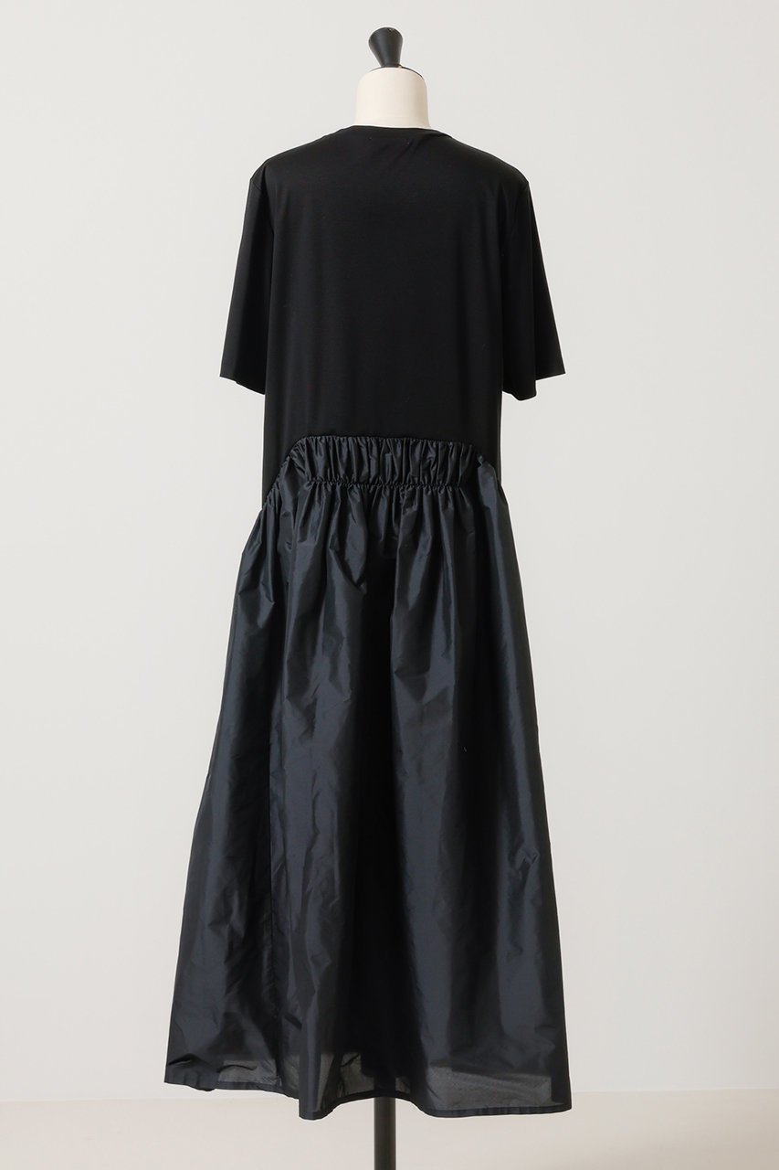 【デザイン ワークス/DESIGN WORKS】のタフタコンビボリュームワンピース 人気、トレンドファッション・服の通販 founy(ファニー) 　ファッション　Fashion　レディースファッション　WOMEN　ワンピース　Dress　チュニック　Tunic　ジャージー　Jersey　タフタ　Taffeta　チュニック　Tunic　ドッキング　Docking　ロング　Long　夏　Summer　other-3|ID: prp329100004020602 ipo3291000000031446746