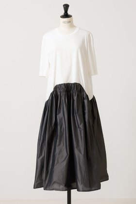 【デザイン ワークス/DESIGN WORKS】のタフタコンビボリュームワンピース 人気、トレンドファッション・服の通販 founy(ファニー) ファッション Fashion レディースファッション Fashion for Women ワンピース Dresses チュニック Tunic Tops & Dresses タフタ Taffeta, Structured Fabric チュニック Tunic, Long Top ドッキング Docking, Mixed Material ロング Long, Long-Length 夏 Summer |ID:prp329100004020602