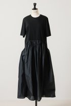 【デザイン ワークス/DESIGN WORKS】のタフタコンビボリュームワンピース ブラック|ID: prp329100004020602 ipo3291000000035366078