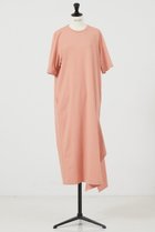 【デザイン ワークス/DESIGN WORKS】のサイドスリット半袖ワンピース サーモンピンク|ID: prp329100004020604 ipo3291000000032896947