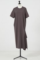 【デザイン ワークス/DESIGN WORKS】のサイドスリット半袖ワンピース チャコールグレー|ID: prp329100004020604 ipo3291000000032896953